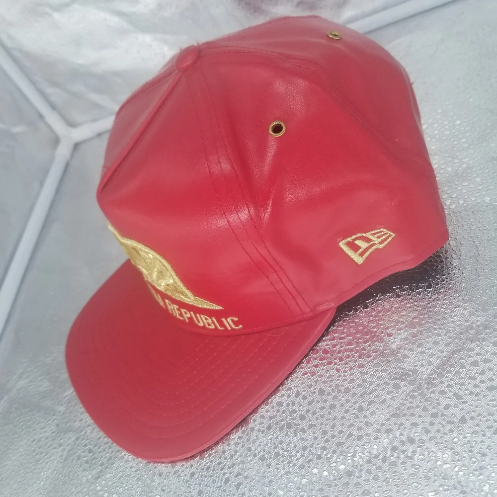 Red California Republic Smooth Faux leather hat $10 - Picture 2 of 6